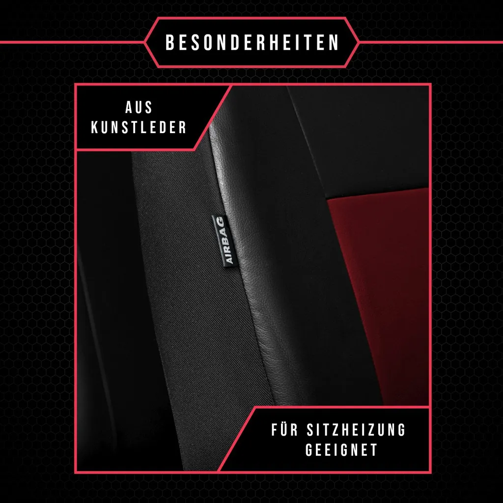 Upgrade Interni Alfa Romeo MiTo | Coprisedili Universali Rosso Passione - 3