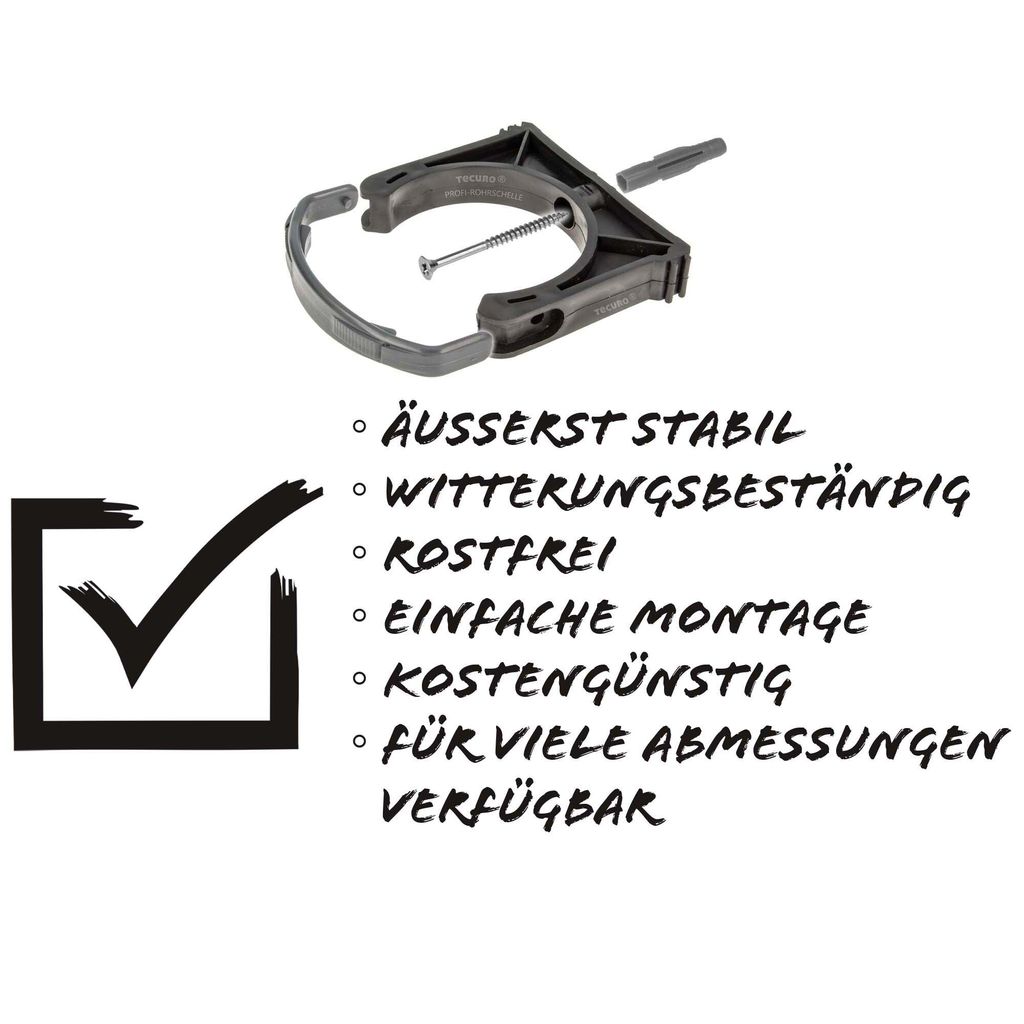 10 Stk. Einzel-Rohrclip 16 - 18mm Für Mehrschichtverbundrohr