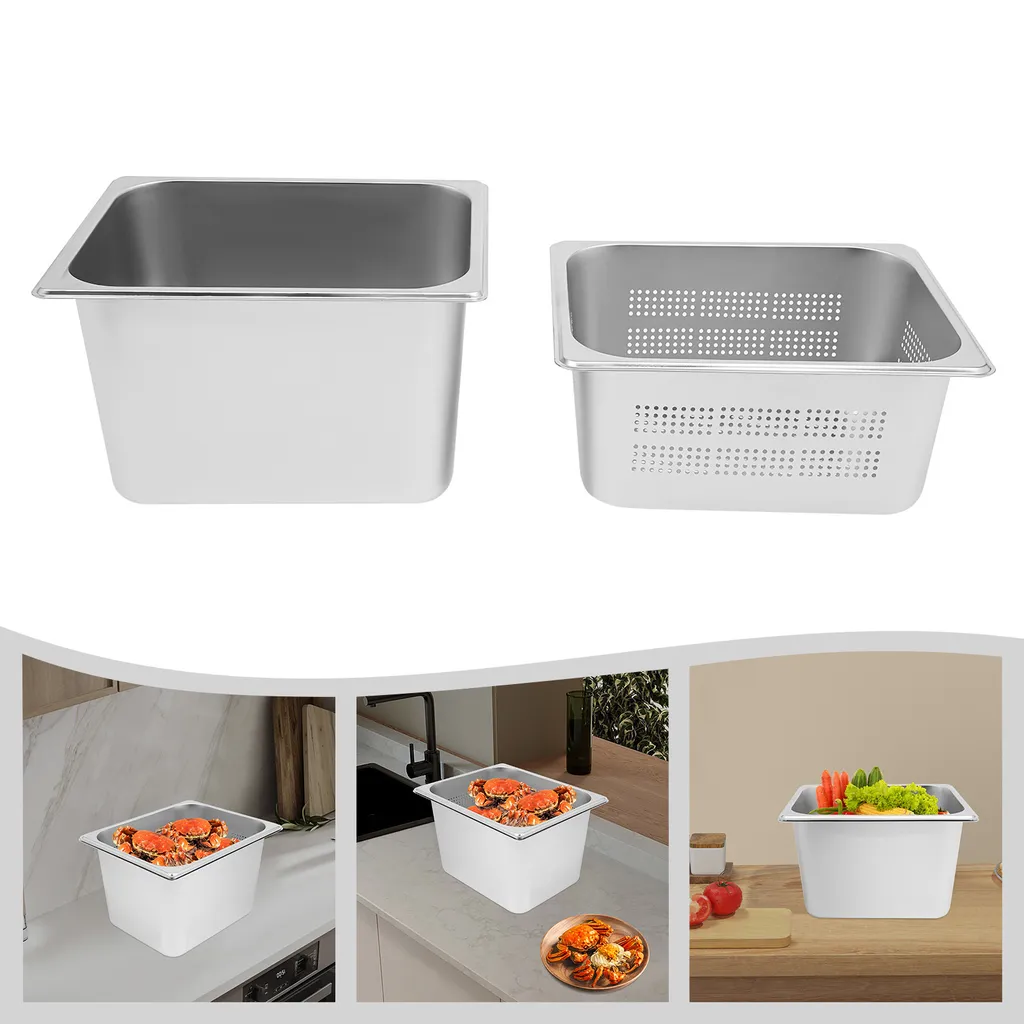 Set de bacs inox perforés : fini les aliments détrempés en cuisine pro