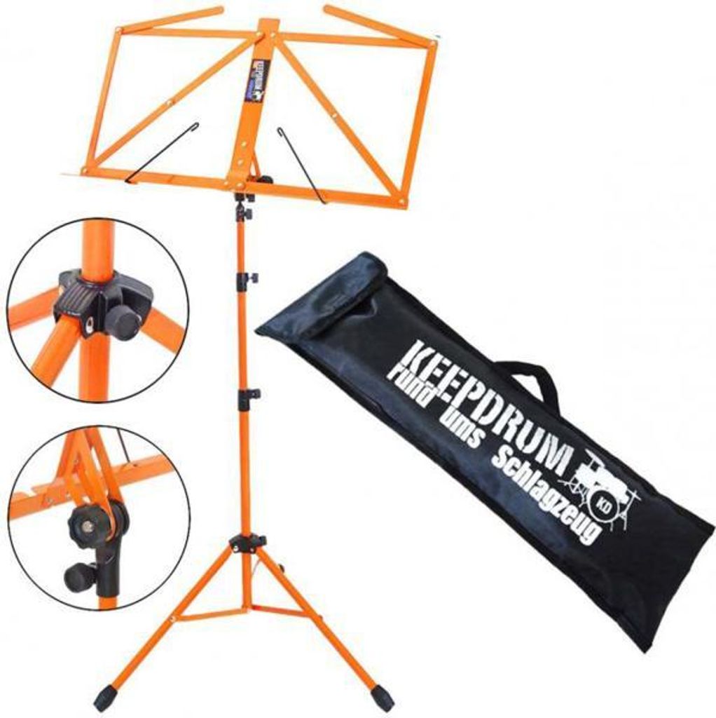 keepdrum MUS3OR notenklemmer, oranje, met tas Productafbeelding 