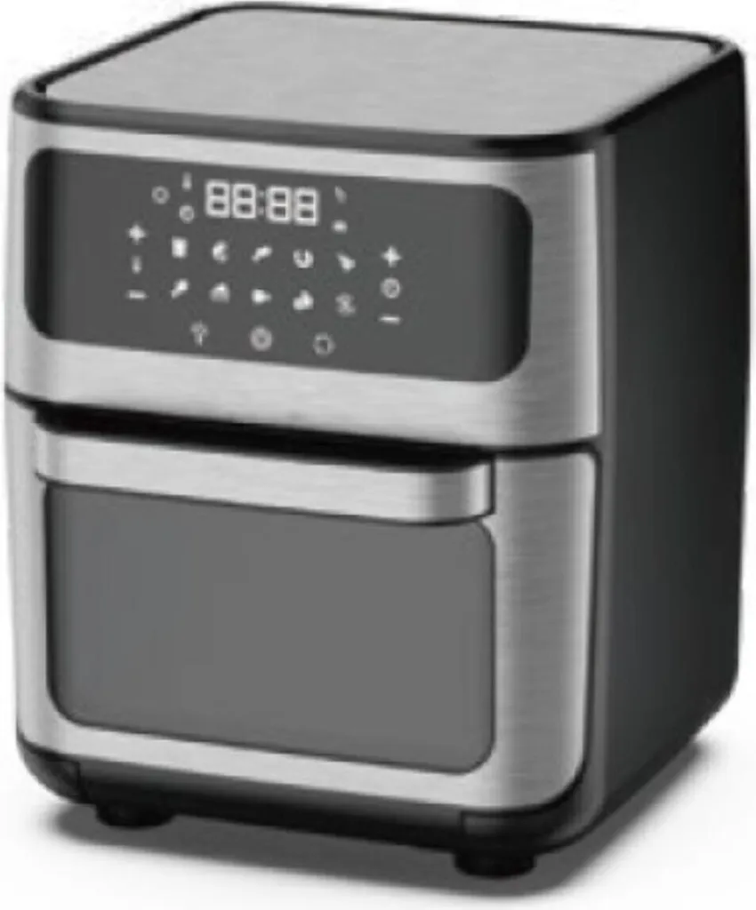 Silver Lisboa IP009 Friteuse à air chaud 12 L 1800W Noir et Acier Inox