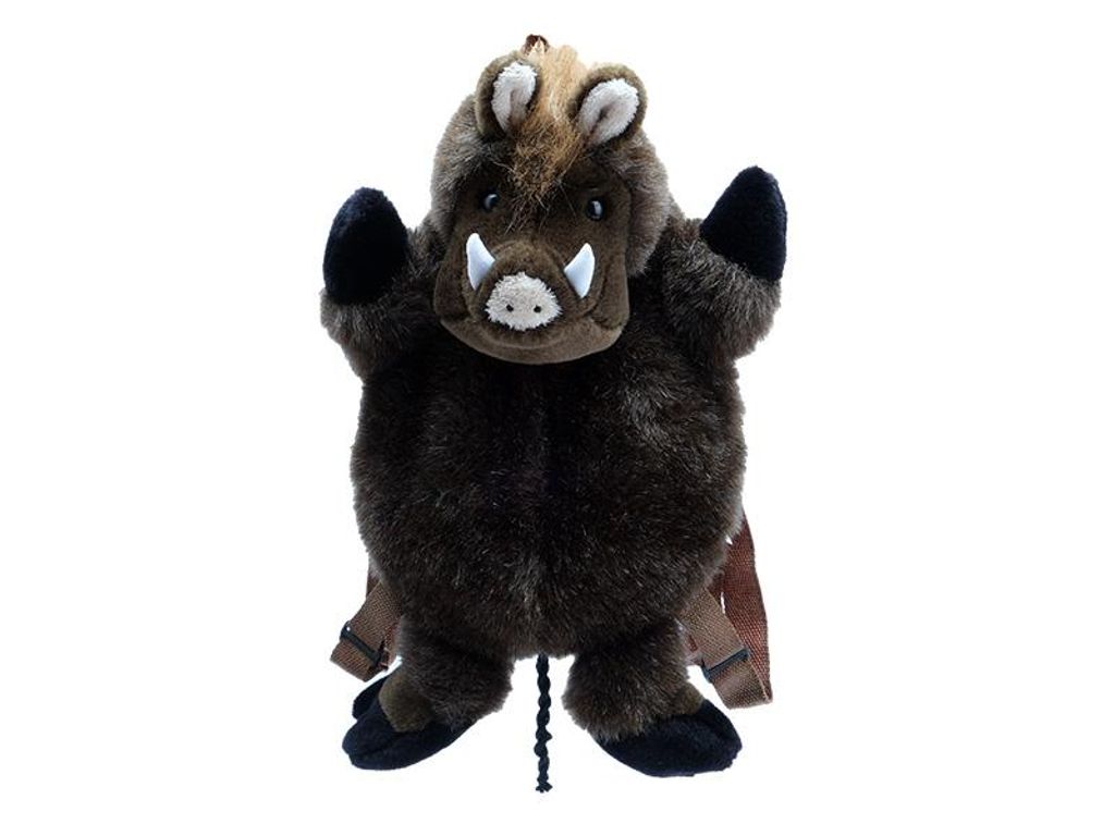 Rucksack Wildschwein aus Plüsch, 21x18x36cm - Produktbild 