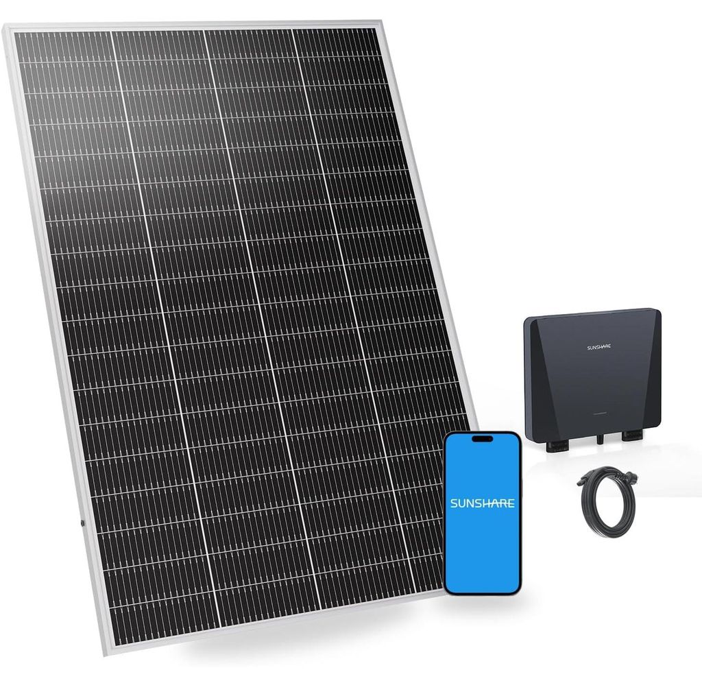 SUNSHARE Ray Lite 200 W PV-Anlage mit Solar Panel und Smart Mikro-Wechselrichter