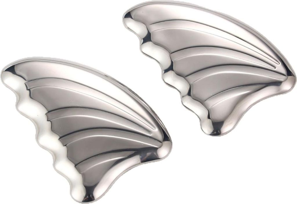 INF 2 Stk. Flügelförmiges Eis Kompresse Gua Sha Board - Edelstahl Massage Tool