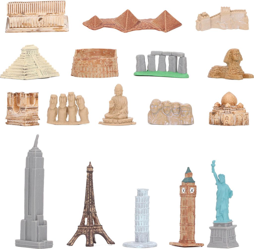 Miniatuur bouwwerken, 17-delig, met wereldarchitectuur en Productafbeelding 