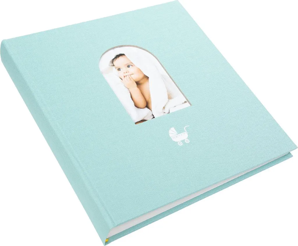 Album Photo Bébé en Lin Bleu Aqua 30x31 cm Goldbuch Cozy Nest pour Enfant - 3