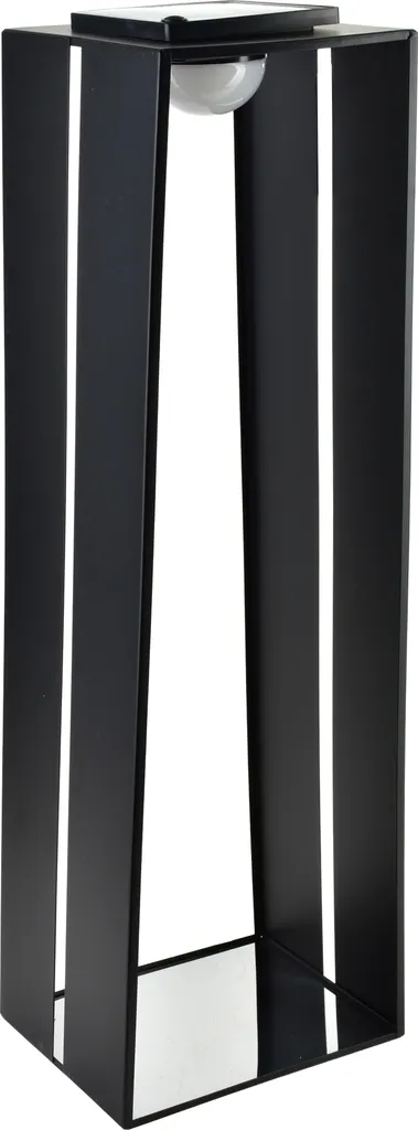 Lanterne Solaire en Métal Mondex Sokke 23x23x70 cm Noire - Décor Jardin