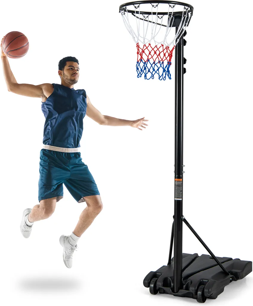 Panier de basket-ball portable avec socle lestable et hauteur ajustable