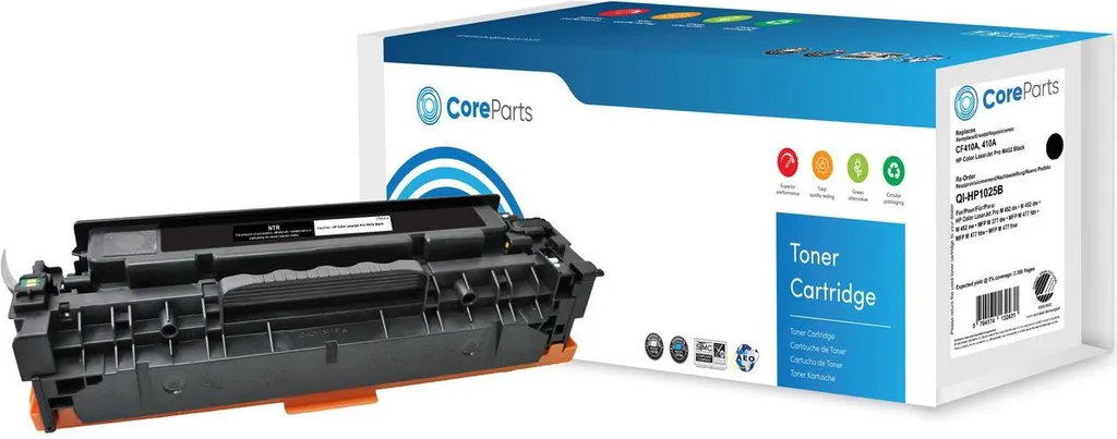 Toner CF410A Noir CoreParts pour Imprimante LaserJet Pro de Bureau et Maison