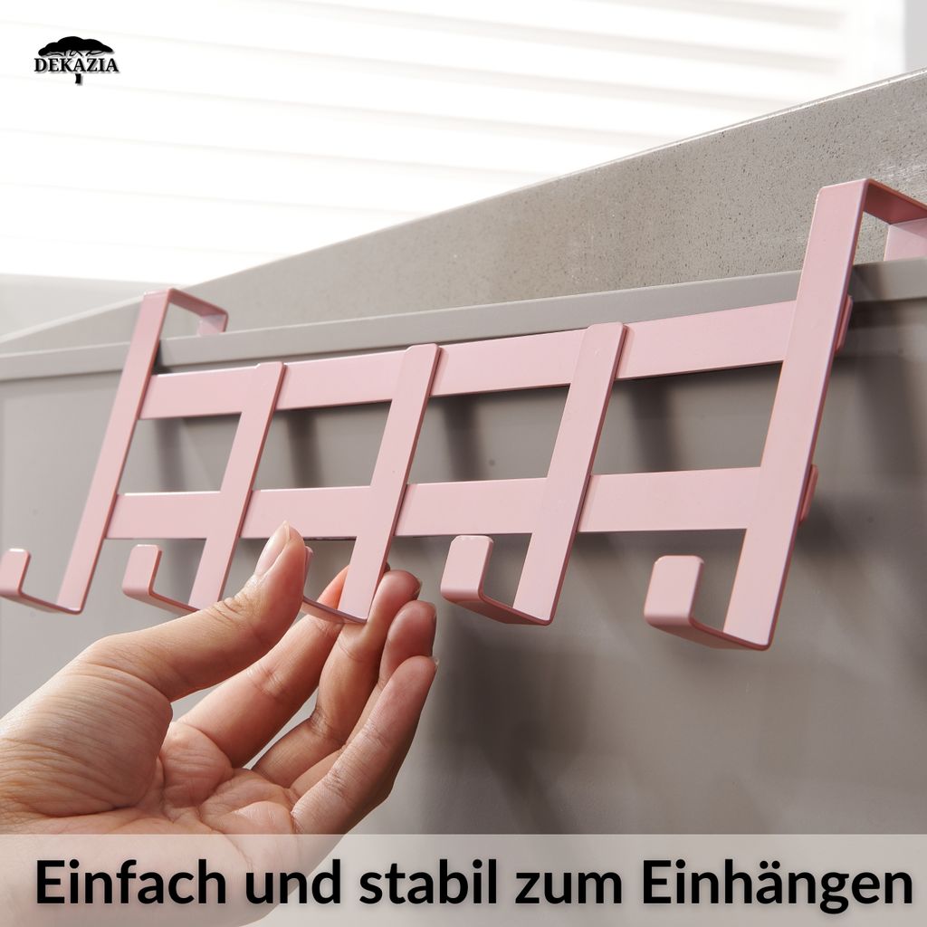 DEKAZIA® Türgarderobe zum Einhängen Rosa | Türgarderobe Produktbild 2