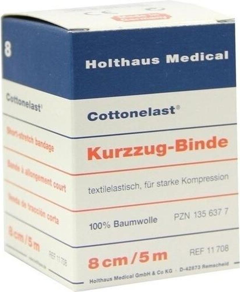 KURZZUGBINDE Baumwolleelast 8 cmx5 m