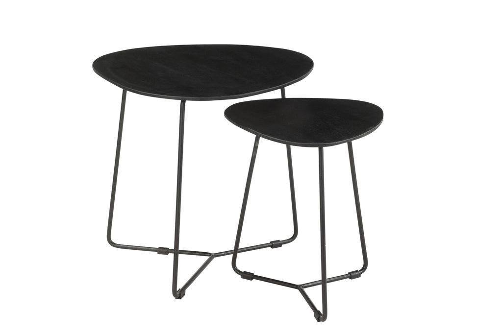 Brix - Couchtisch Brix Ivy Black - 70x70x43 - Mangoholz