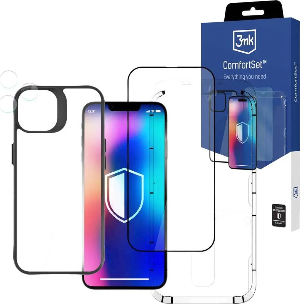 Proteggi il tuo iPhone 13 Pro in Avventura: Kit 3mk 4 in 1 Completo