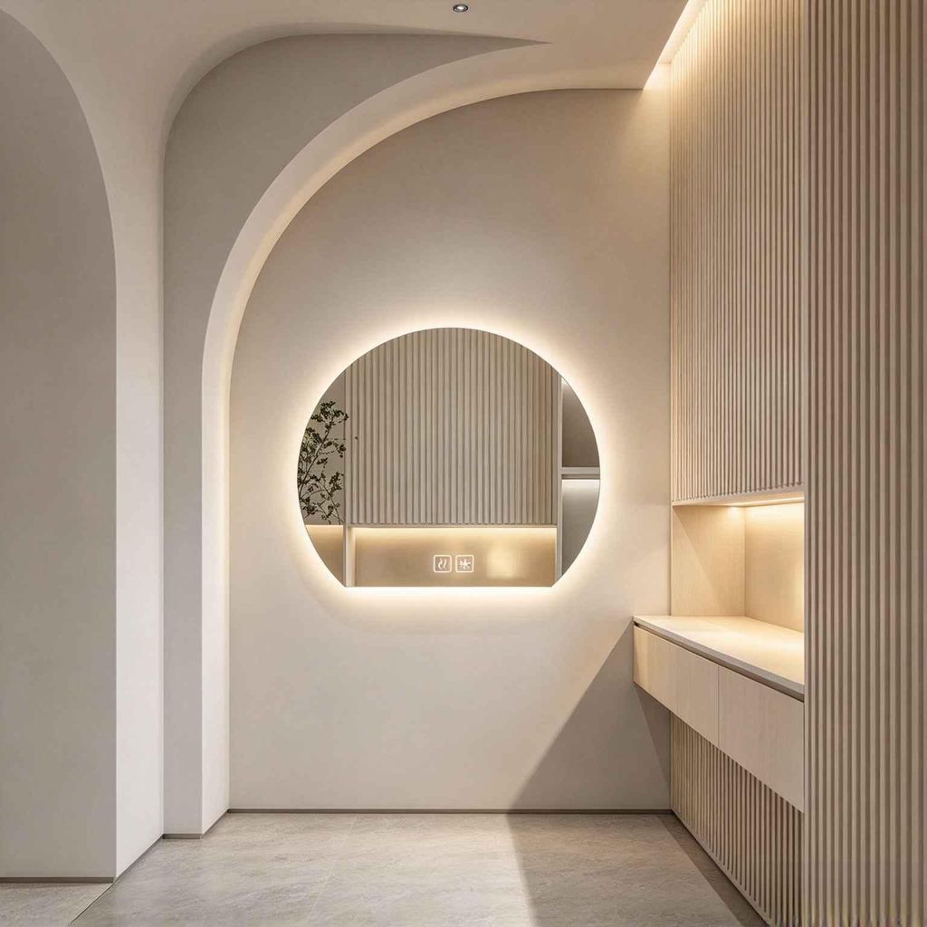 Specchio da bagno LED Zimilo con illuminazione, specchio Immagine del prodotto 