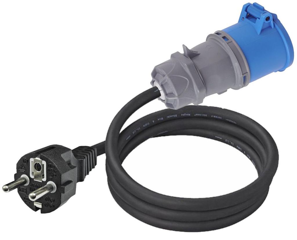 CEE Adapter Stecker Kupplung Verlängerungskabel 16A für Camping Wohnmobil Boot