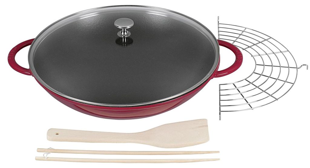 STAUB Specialities Wok mit Glasdeckel 37 cm, rund, Immagine del prodotto 