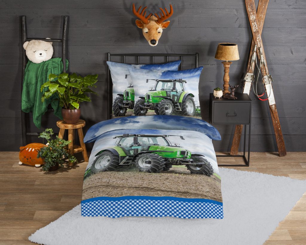 Good Morning Kinder Bettwäsche Traktor 