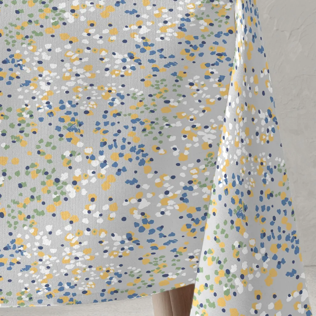 Nappe rectangulaire enduite et imperméable bleue JAVA 250x135 cm