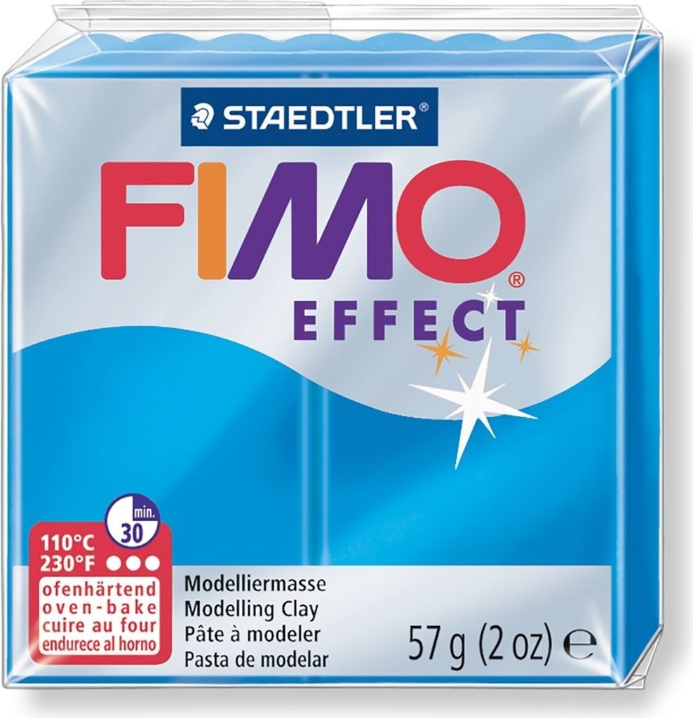 FIMO EFFECT Modelliermasse ofenhärtend transparent blau 57 g