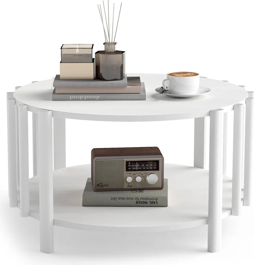 Table basse gain de place pour petits salons avec plateau de thé