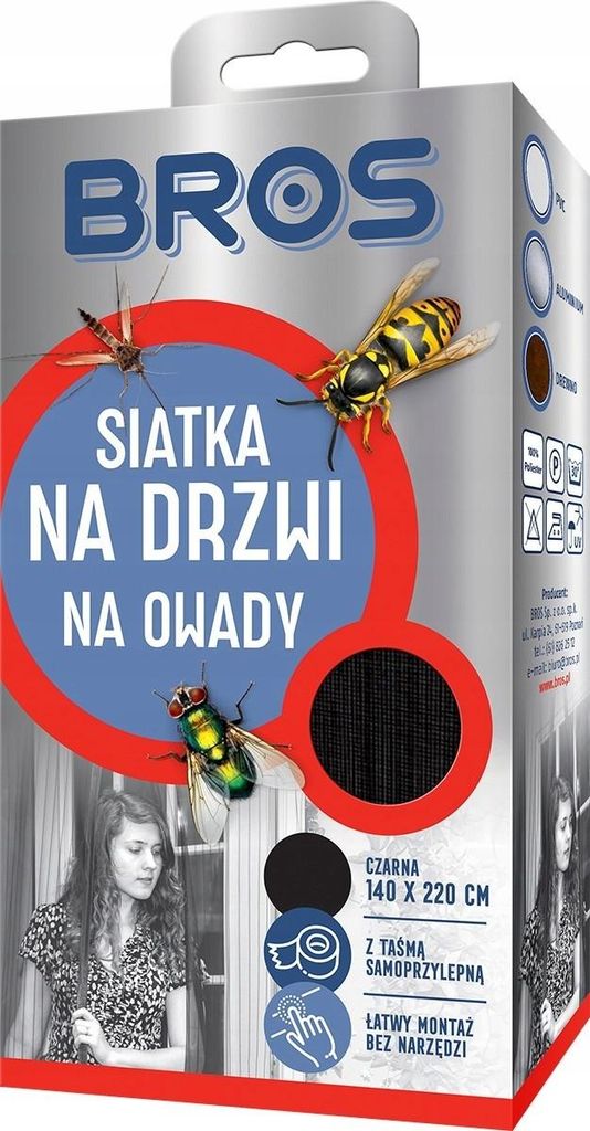 Moskytiéra na dvere čierna moskytiéra 140x220cm Lepiaca Obrázok produktu 