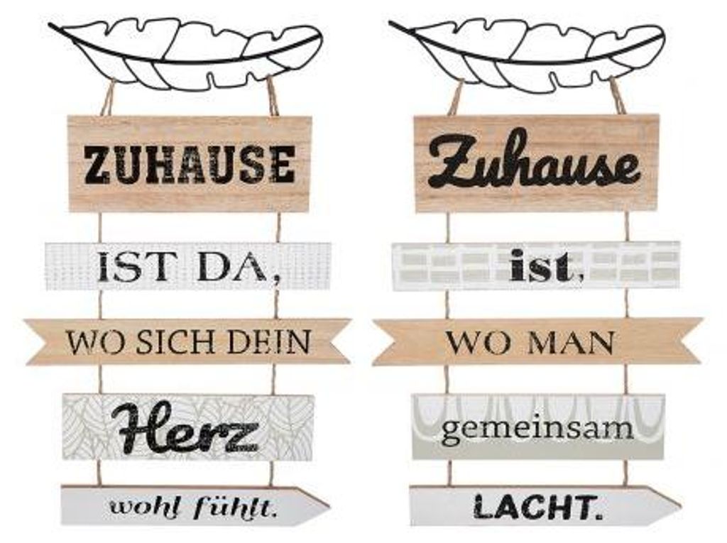 Gilde MDF Hänger Weisheit Zuhause