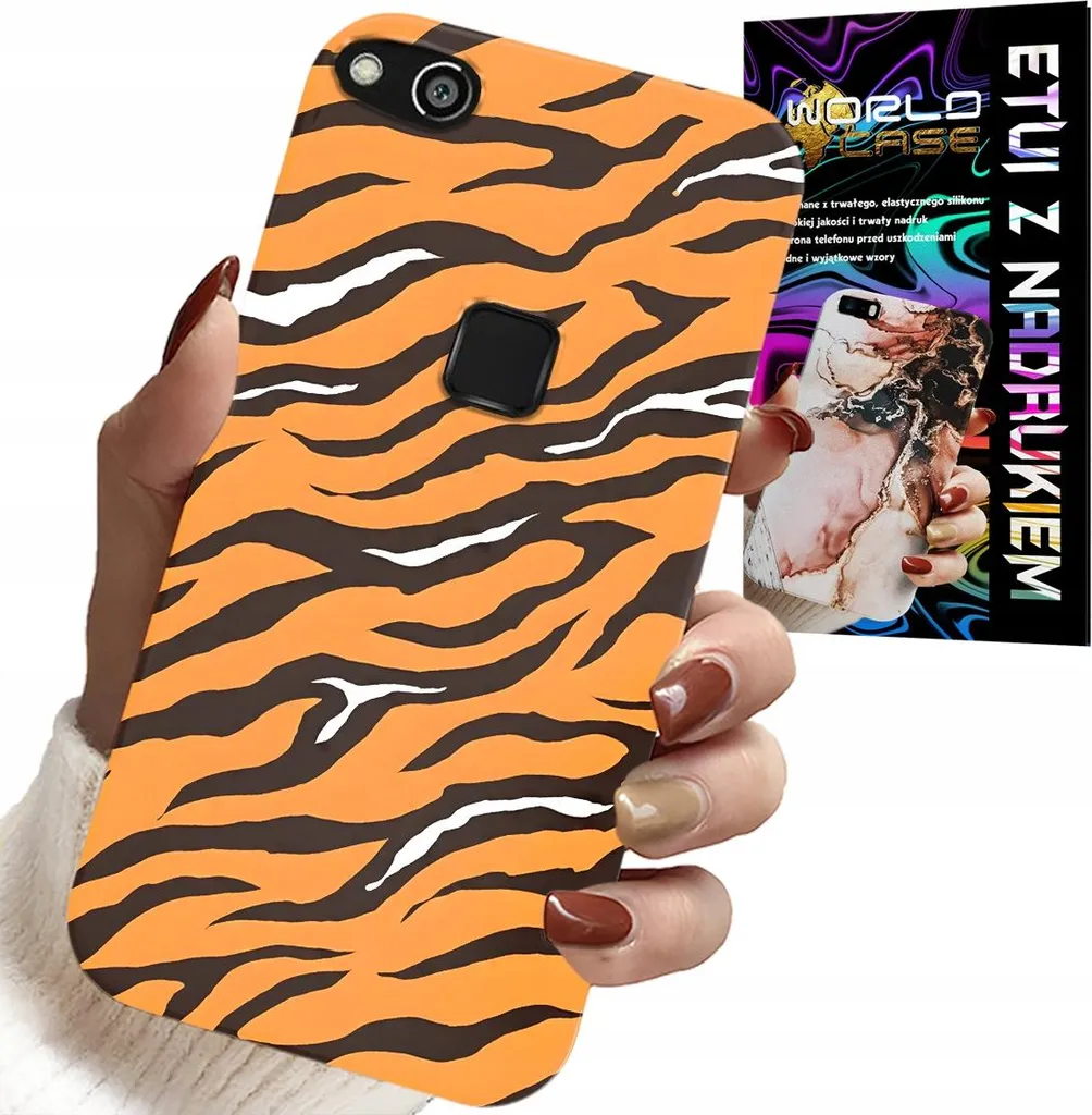 Protezione Posteriore Huawei P10 Lite - Cover Vetro + TPU Tigre