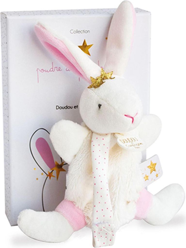 Doudou Coffret cadeau - Jouet avec porte sucette lapin 15 Image du produit 