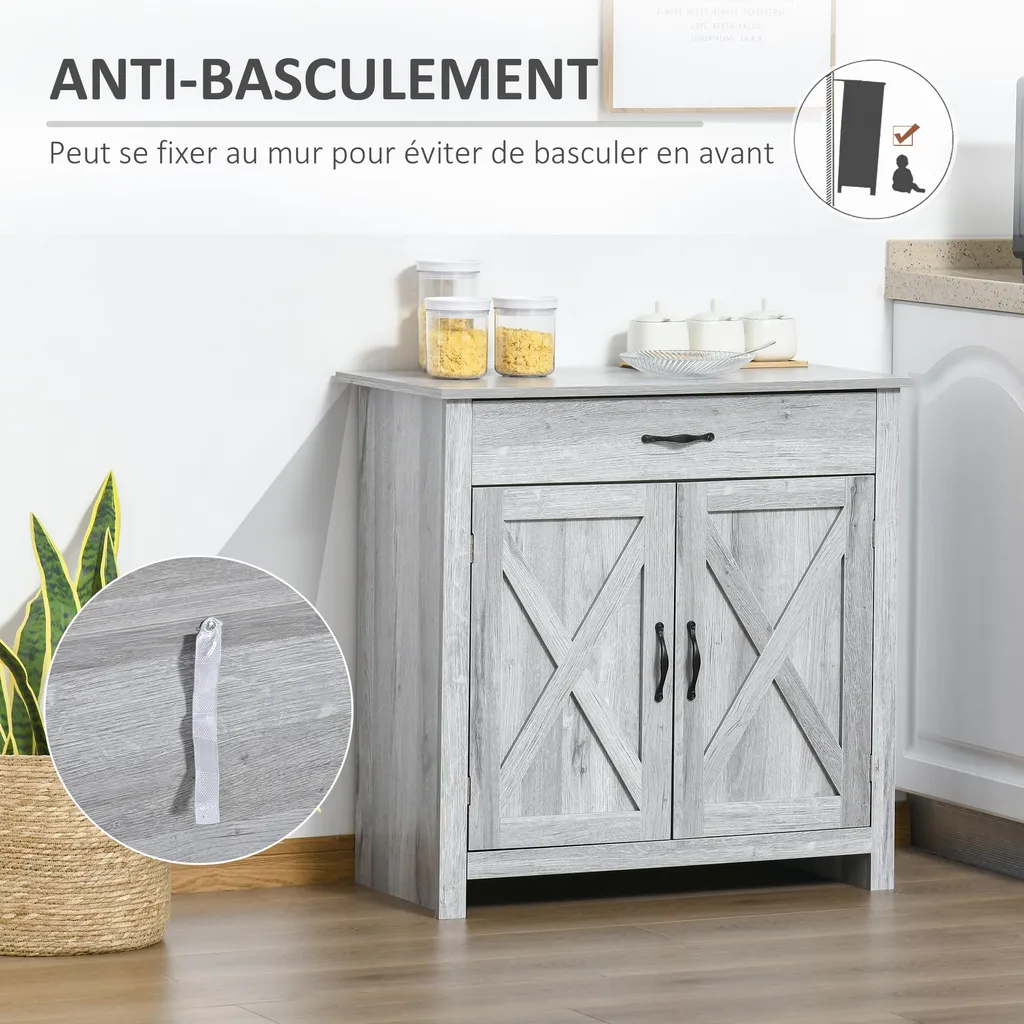 Buffet bas gain de place pour optimiser le rangement du salon