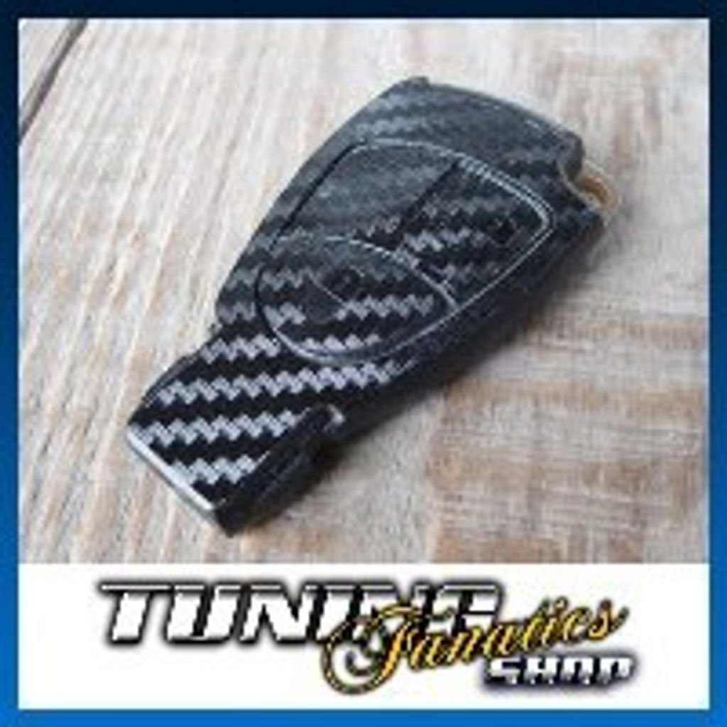 Schlüssel Carbon Design Dekor Folie Aufkleber Sticker SCHWARZ 2Tast für Mercedes