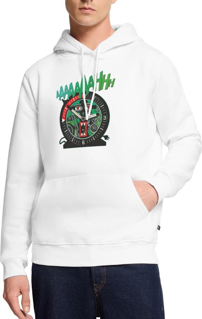 Spreadshirt Die Drei Fragezeichen Und Der Seltsame Wecker Herren Premium Hoodie, M, Weiß