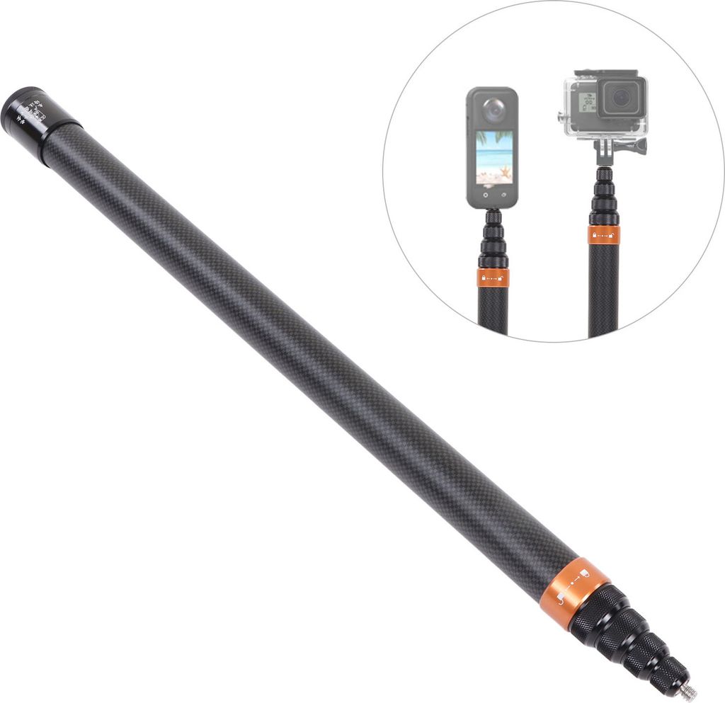 Bewegungskamera-Selfie-Stick, Sportkamera, Teleskop-Selfie-Stick für Insta360 X3, für ONE RS, für GO 2, für ONE X2, ONE R, ONE X