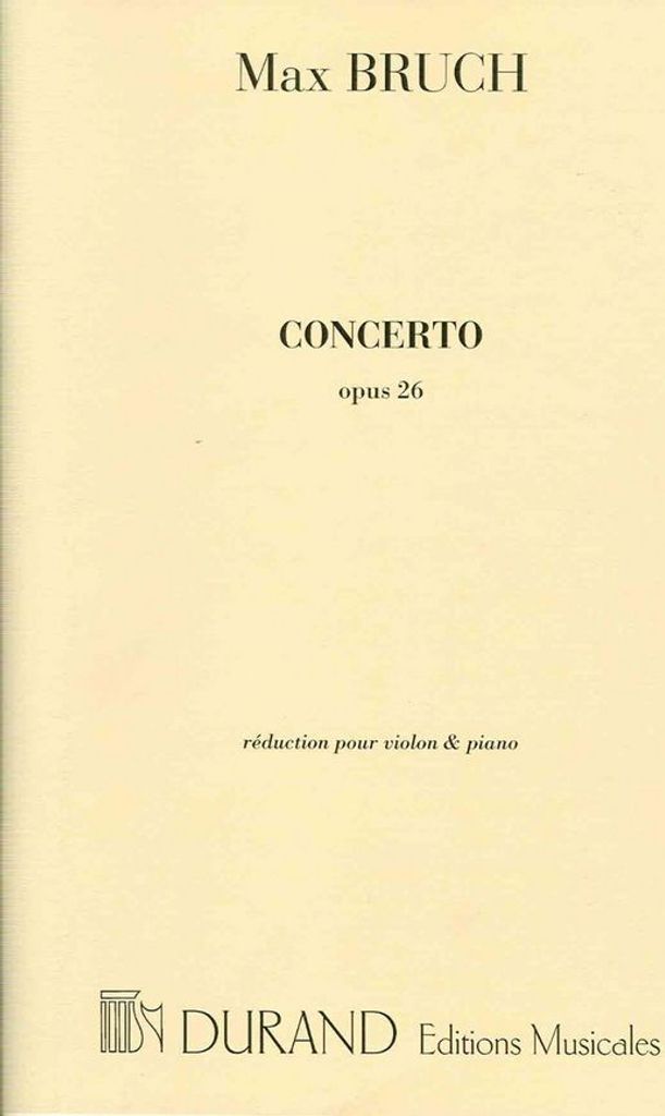 Bruch Concerto Op 26 Violon-Piano Violino E Pianoforte