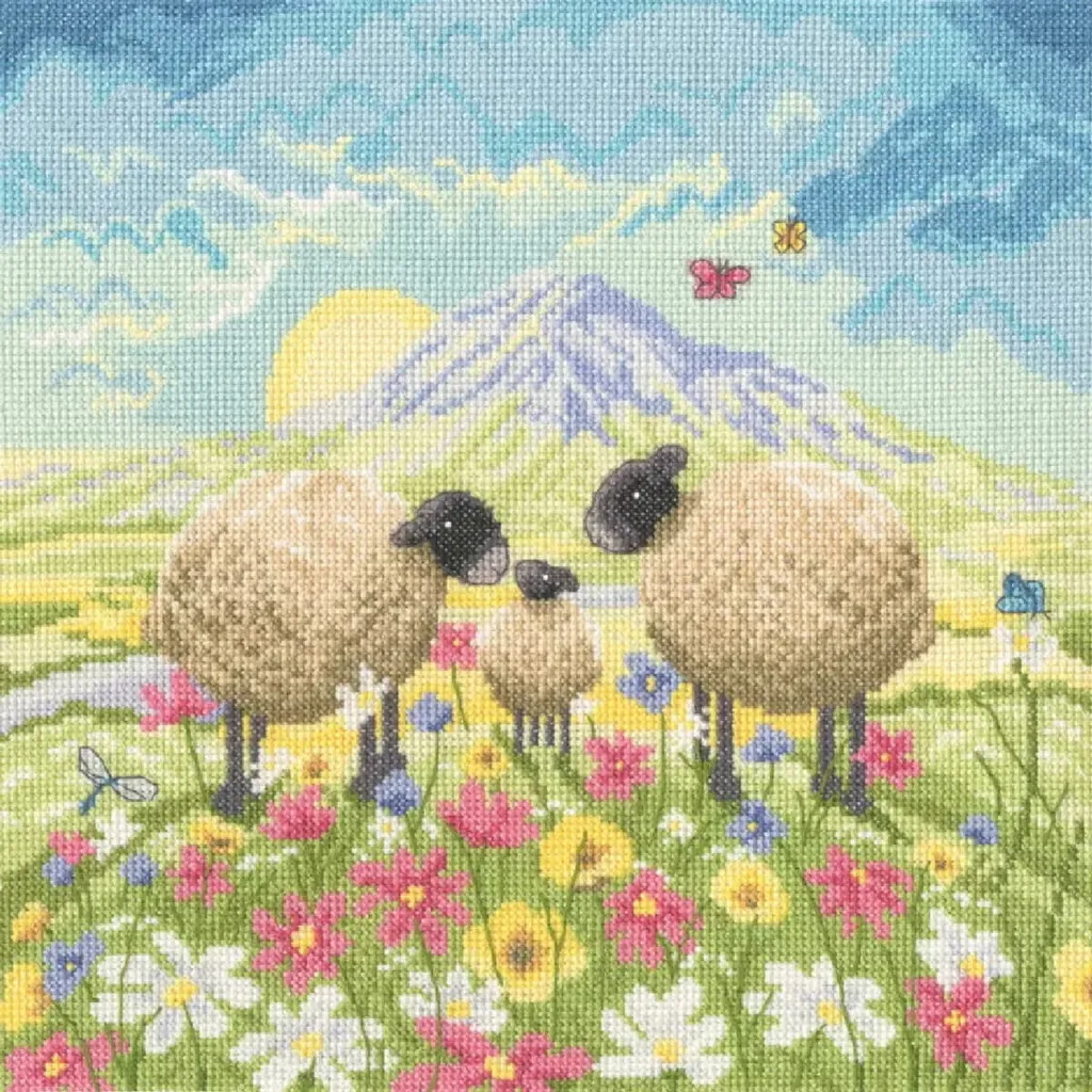 Kit Point de Croix Naissance Papillons et Bébés Bothy Threads XLP10