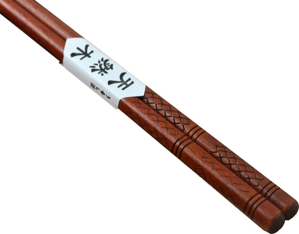 Wiederverwendbare Sushi-Essstäbchen aus dunklem Holz