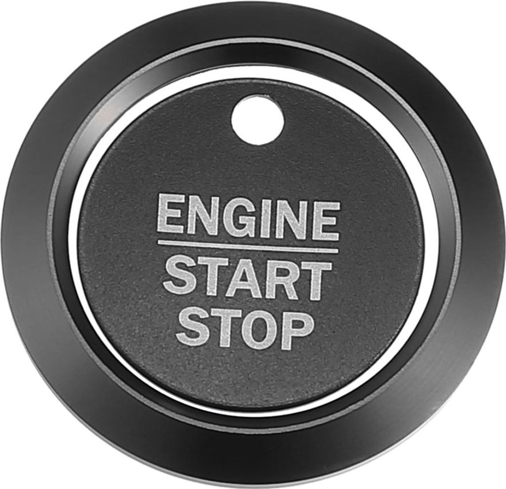 Auto Motor Start Stopp Knopf Abdeckung Aufkleber Kit Aluminium Schwarz