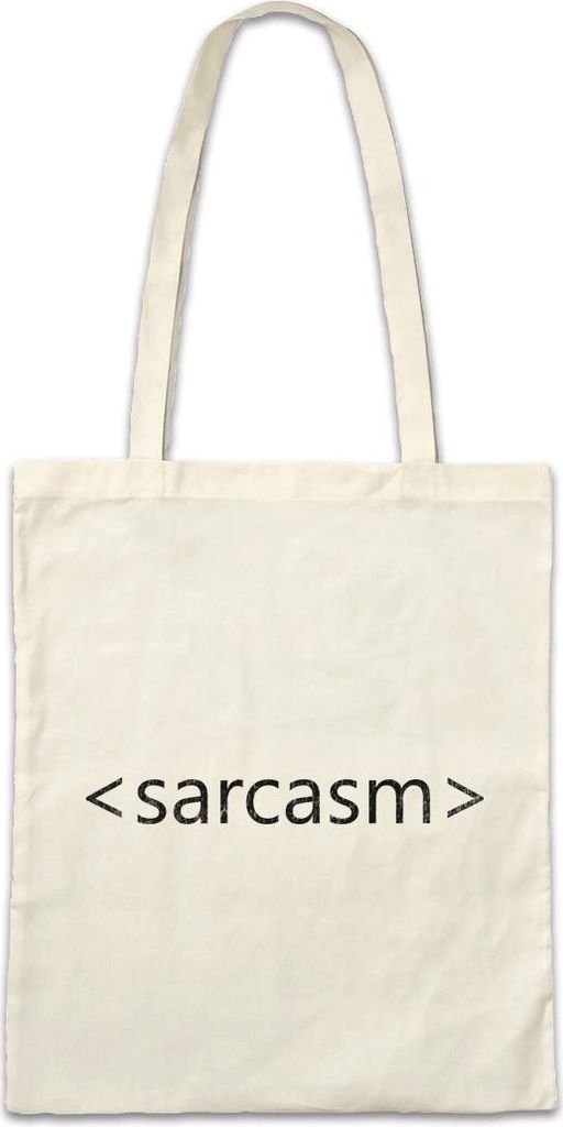 Urban Backwoods Sarcasm Tag, Stofftasche, Farbe: Beige