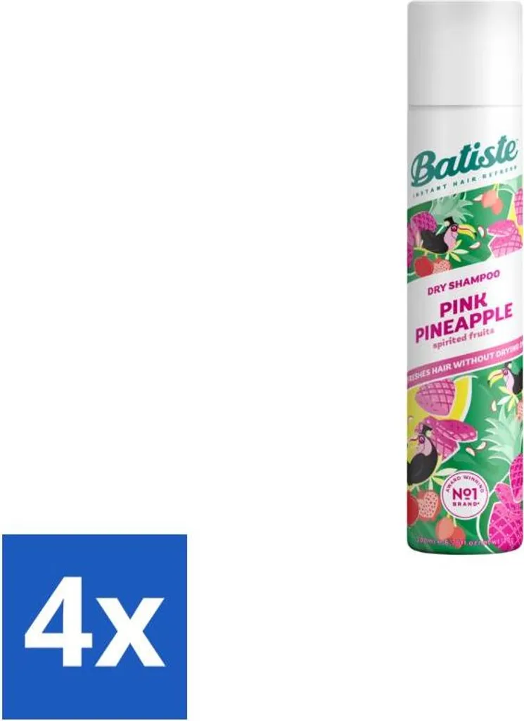 Shampooing sec volumateur Batiste saveur sucrée ananas rose 200ml