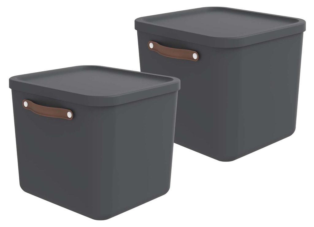 Rotho 2er-Set Aufbewahrungsbox 40L Maloja - Kunststoffbox Produktbild 