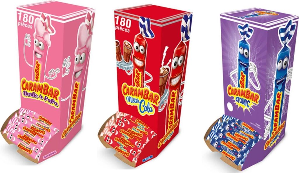 Carambar - barbe à papa - cola - Atomic