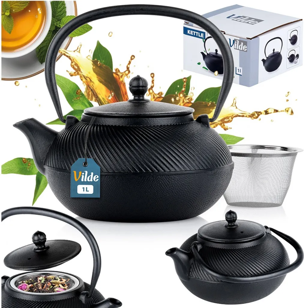 Teiera Giapponese Vilde in Ghisa 1L - Idea Regalo con Infusore