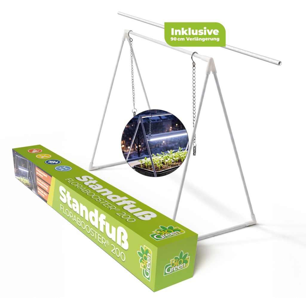 BioGreen Standfuß für "FLORABOOSTER 200" unterstützt das Produktbild 