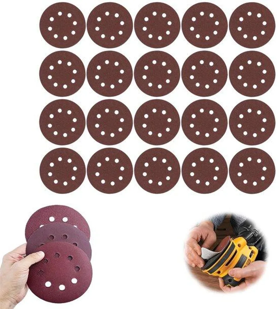 Papier de verre pour ponceuse excentrique 20 pcs - Spécial Plâtre et Mur