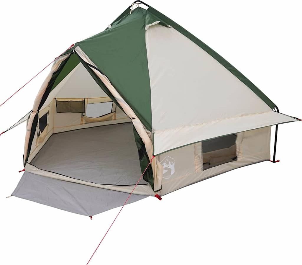 Teepee Zelt für 4 Personen Grün und Grau 388 x 320 x 169 cm