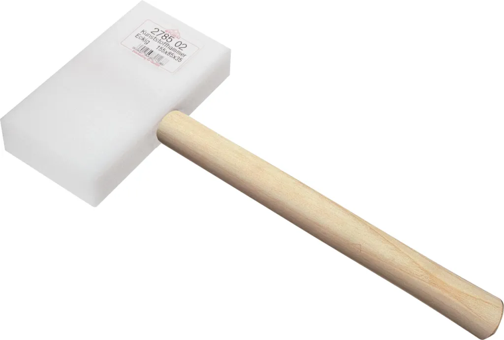 Maillet de ferblantier carré en plastique spécial toiture 155x85mm