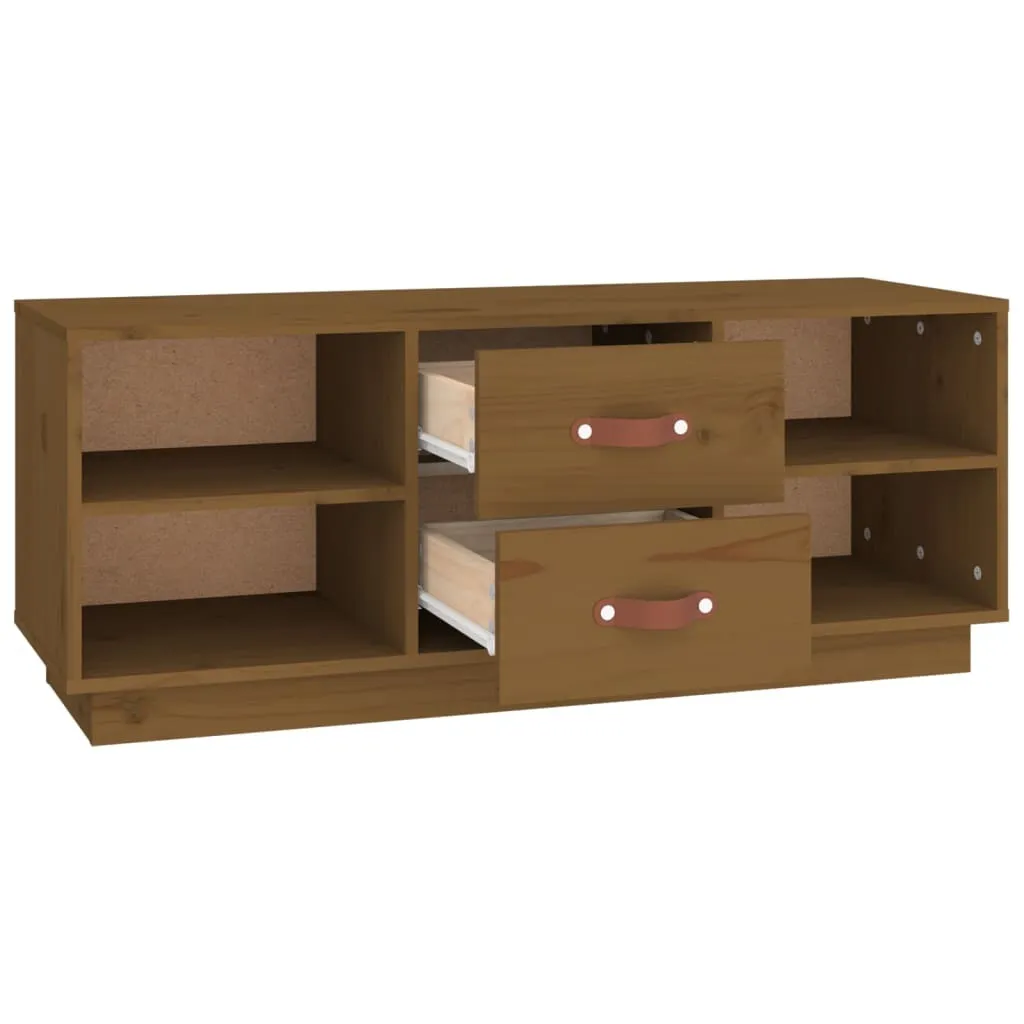 Mobile TV Maison Exclusive Legno Pino 100x34x40 cm - Alta Stabilità - 7