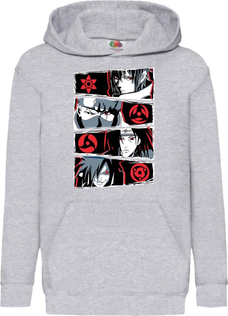 Kinder Kapuzenpullover Naruto Sharingan Users, 12-13 Jahr - 152 / Grau
