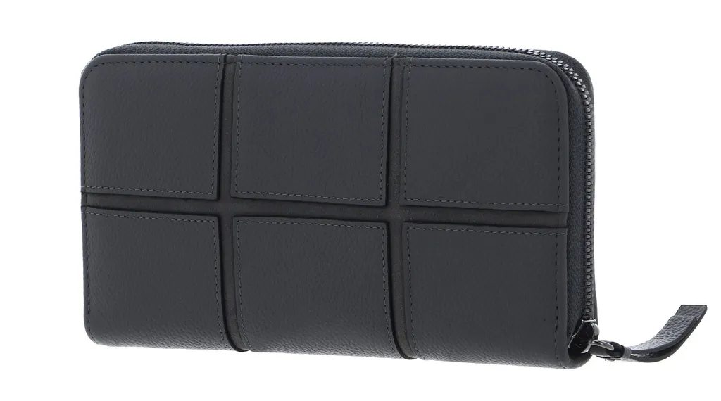Portafoglio Picard OXO 1 Zip Around Rock Grigio in Vera Pelle - Offerta - 4
