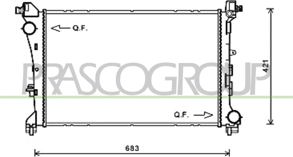 Radiateur Prasco pour Fiat 500L idéal contre la surchauffe auto
