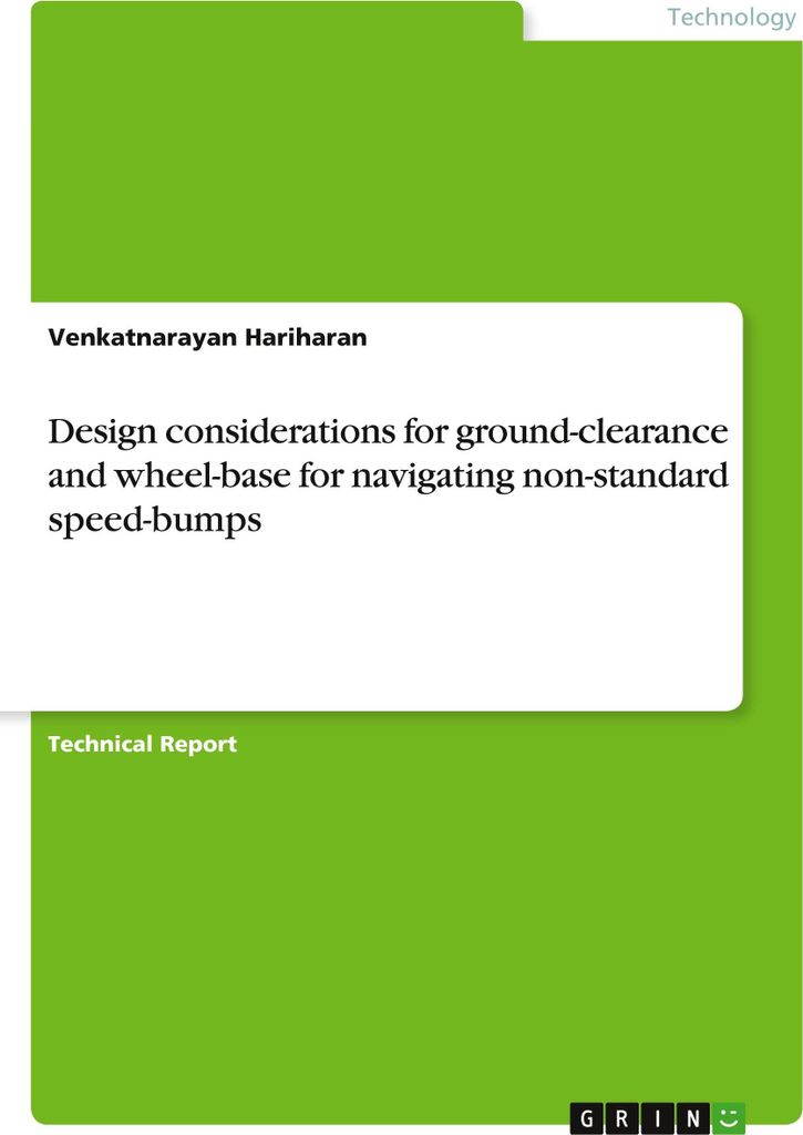 Design considerations for ground-clearance and wheel-base for navigating non-standard speed-bumps